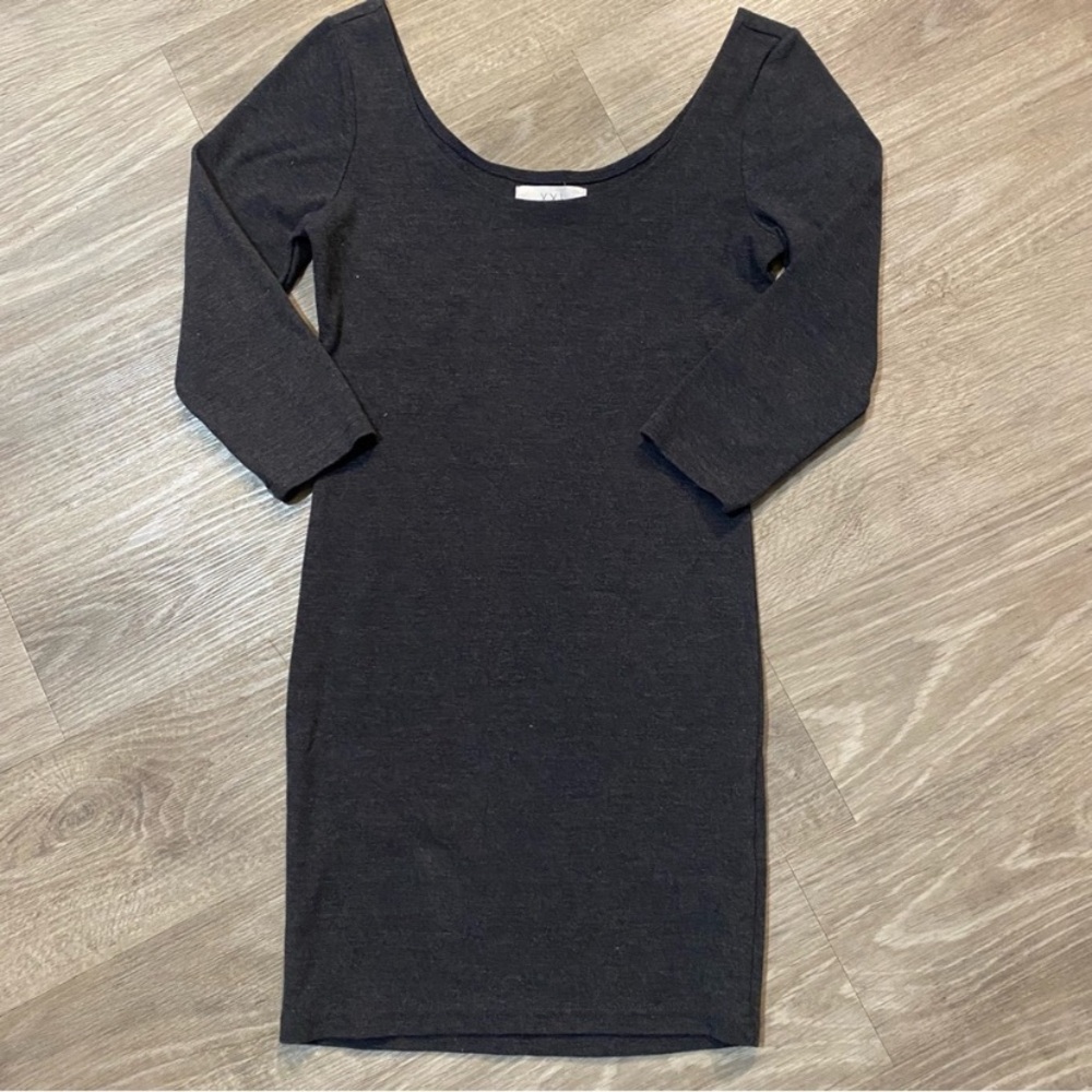 Forever 21 Charcoal Gray Bodycon Mini Dress S